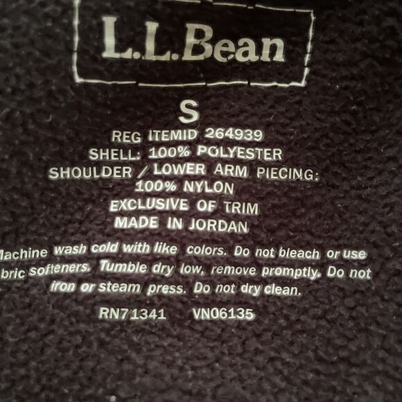 LL Bean Jacket PolarTec Colorblock Zip Up Zip Pocket Windblock Outdoors Small - Picture 3 of 6